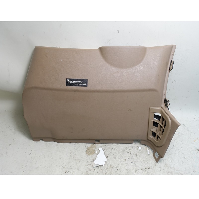 Damaged 96-02 BMW Z3 Left Driver Knee Bolster Lower Dash Trim Panel Beige OEM