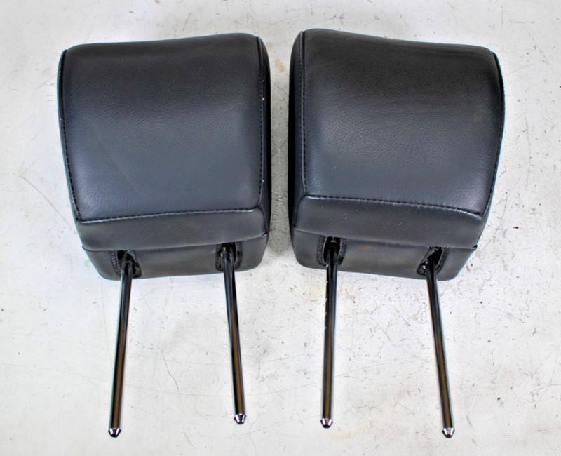 2010-2012 Hyundai Genesis Coupe Front Seat Head Rest Headrest Leather -Set Black