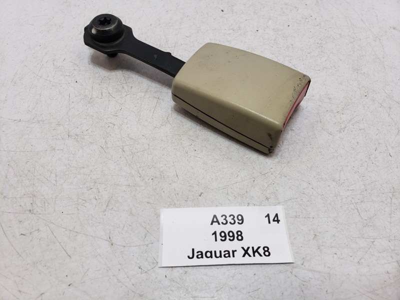✅ 1997-1999 OEM Jaguar XK8 Front Right Seat Belt Seatbelt Buckle Oatmeal