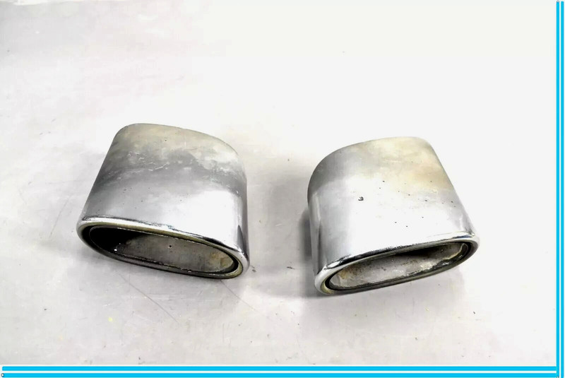 03-08 Mercedes R230 SL500 SL550 SL600 Exhaust Mufflers Muffler Tips Chrome OEM