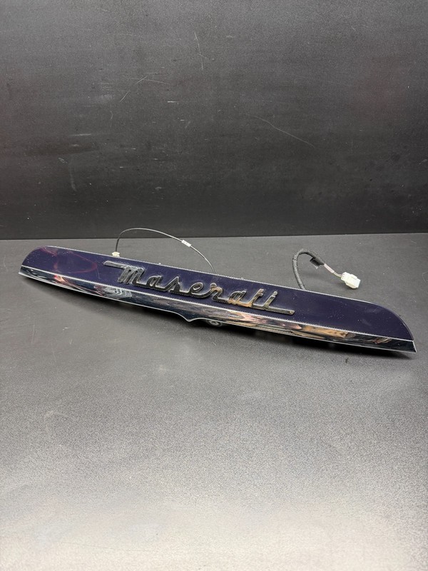 2014-2017 MASERATI GHIBLI S REAR TRUNK LID MOLDING TRIM PANEL CAMERA CHROME OEM