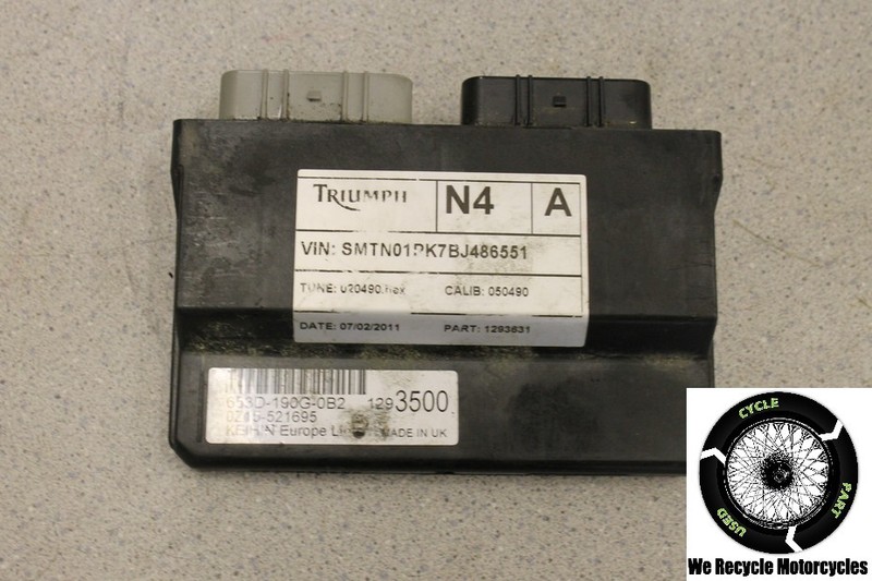 2011 TRIUMPH SPEED TRIPLE 1050 COMPUTER BRAIN BOX MODULE ECU ECM 1293631 OEM 11