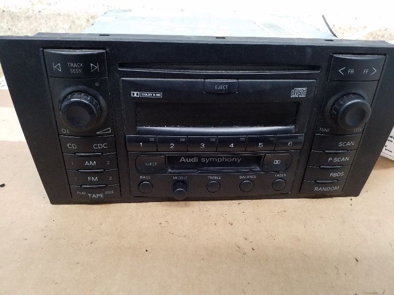 Audio Equipment Radio Model VIN D 8th Digit Fits 99-02 AUDI A4 196372