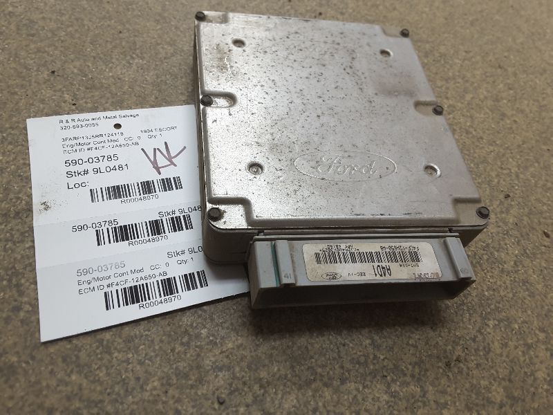 94 95 ESCORT ENGINE ECM ELEC CONT UNIT ECU 4-116 1.9L SOHC MT FED 48970