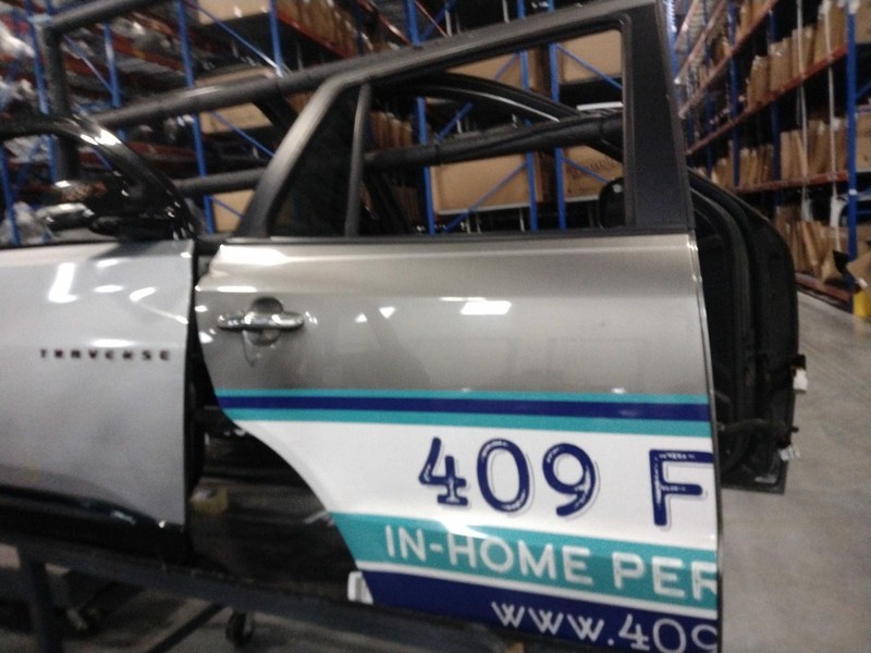 2012 Hyundai Santa Fe Rear Right Door Grey OEM Used 150k Miles