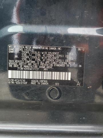 2012 Toyota RAV4 Left Rear Door Green OEM Used 17061 PW PL 150K Miles