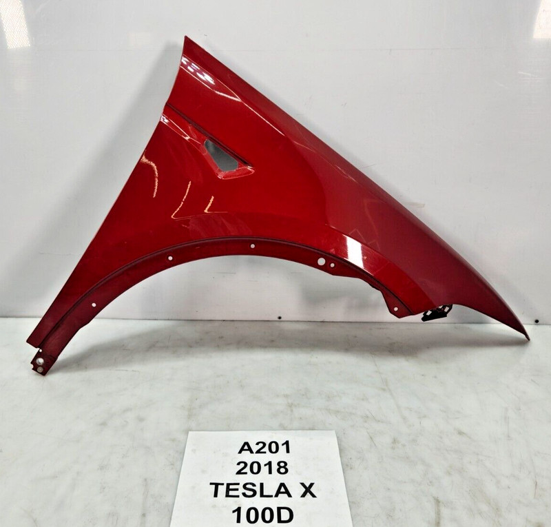 ✅ 2016-2020 OEM Tesla Model X Front Right Passenger Fender Panel Shell Red PPMR