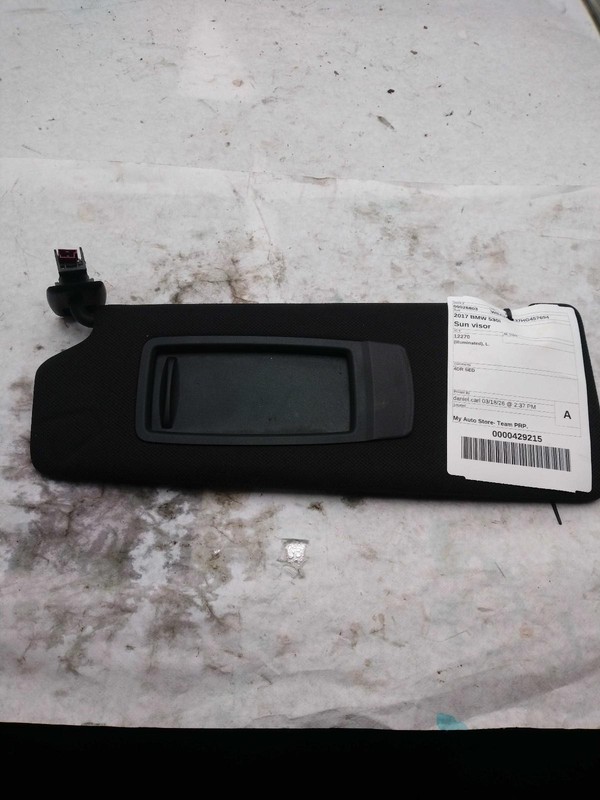 2017 BMW 530I White Sun Visor - Used, 122k Miles, OEM Replacement Part