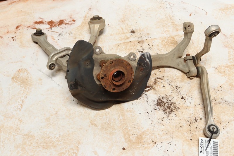 2007-2011 AUDI S6 AWD FRONT RIGHT SPINDLE KNUCKLE WHEEL HUB W/ CONTROL ARMS OEM