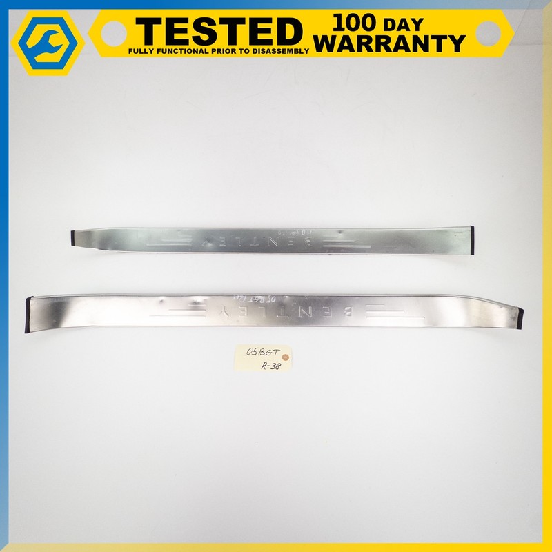 03-11 BENTLEY CONTINENTAL GTRIGHT DOOR STEP SILL TRIM STRIP PLATE SET OEM