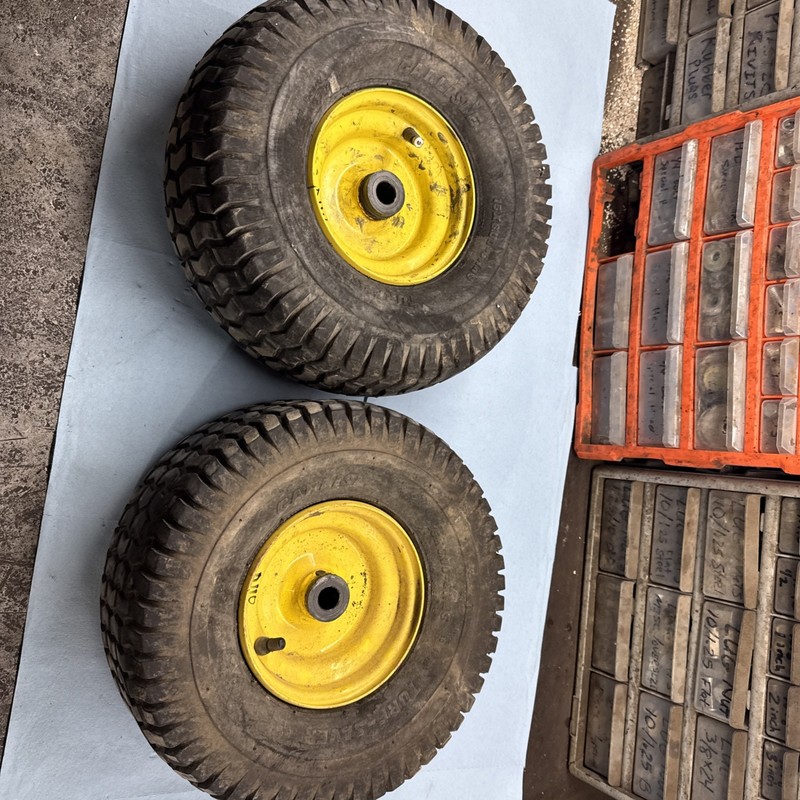 John Deere D105 D110 D120 Lawn Mower Front Wheels Rims Tires