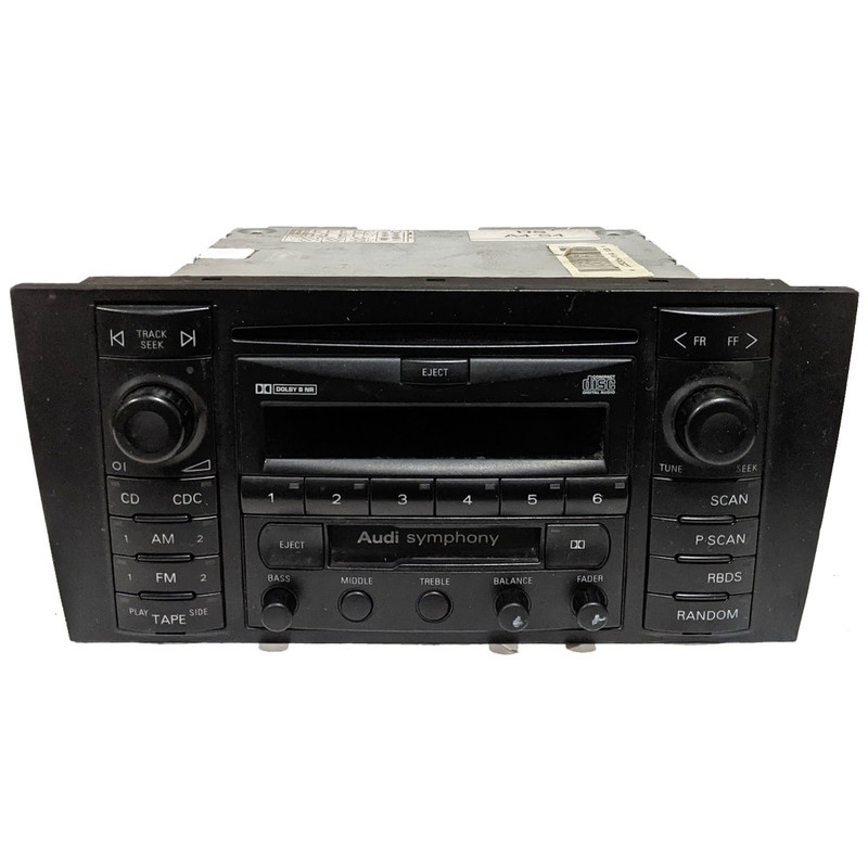 OEM AM FM CD Casette Player Receiver Head Unit Audi A4 S4 2000 2001 / 8D0035195A