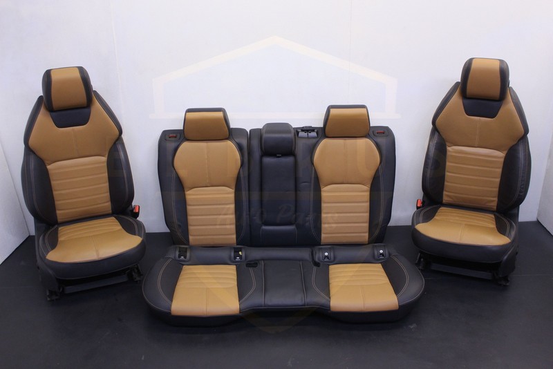RANGE ROVER EVOQUE 4 DR 16 17 18 19 FRONT REAR 12 WAY POWER SEAT SET EBONY/TAN