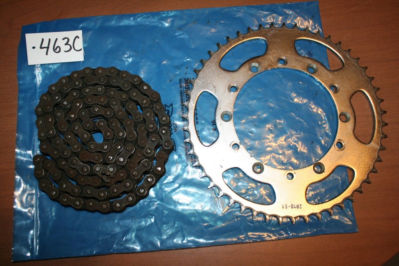 1983 Kawasaki KX250 Chain Rear Sprocket Set 51T 83