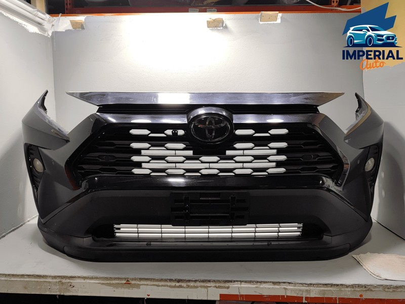 2019-2022 Toyota RAV4 Front Bumper Cover Panel w/Park Fog Sensor *218 Black* OEM