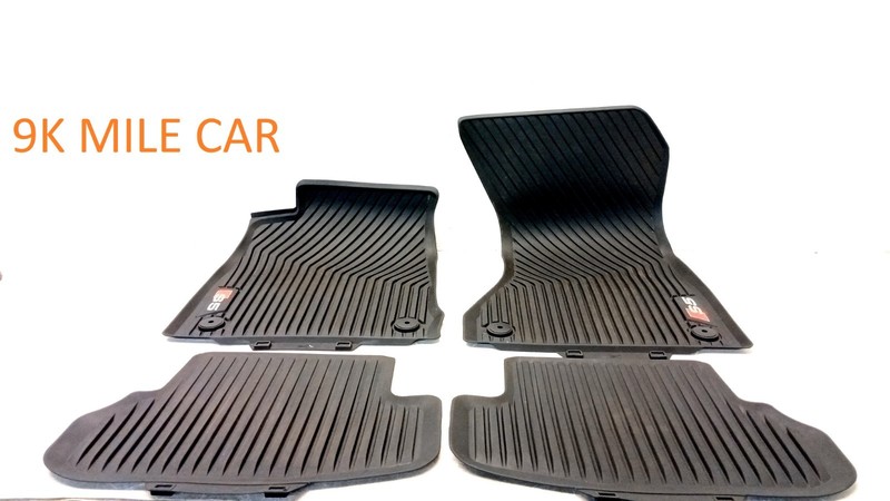 17-25 Audi b9 f5 s5 floor all weather rubber mat front rear set oem 090325