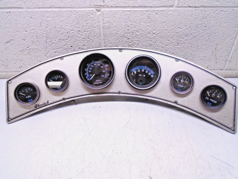 CD1 Marine Cheetah Medallion Gauge Cluster Dash Panel Fuel Volt MPH RPM Temp Oil