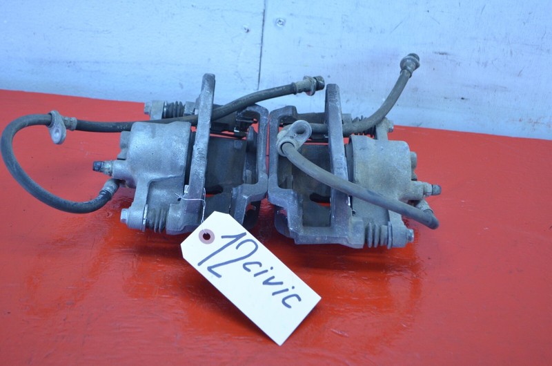 12-15 HONDA CIVIC COUPE FRONT LEFT / RIGHT BRAKE CALIPER SET OEM