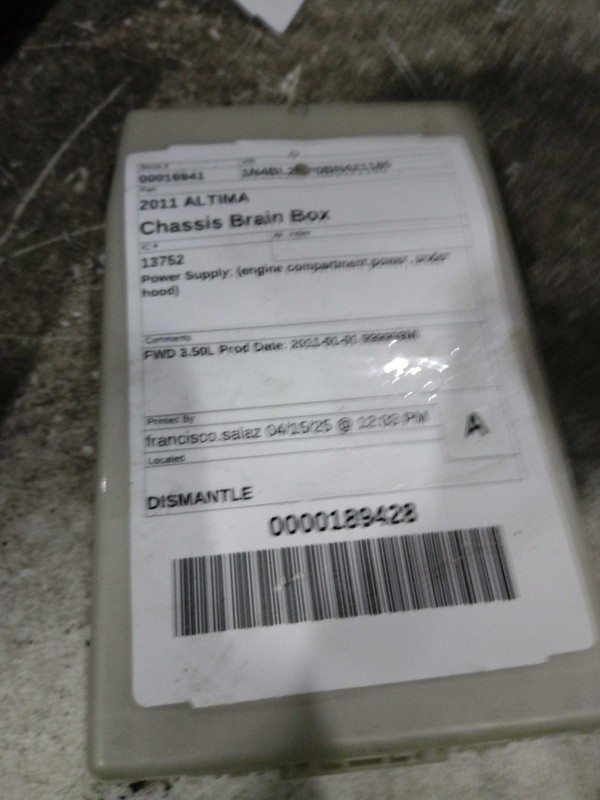 2011 Nissan Altima Power Supply Module OEM 284B71AA1A 128K Miles Grey