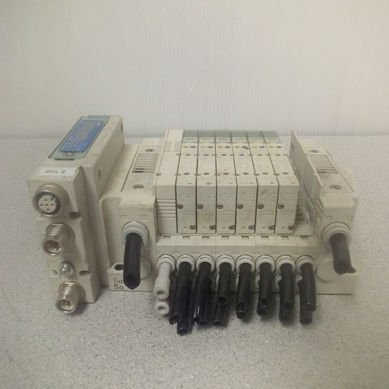 SMC Manifold Assbly EX260-SMJ1, SS5Y31-E4R002, (6) SY3201-5U1