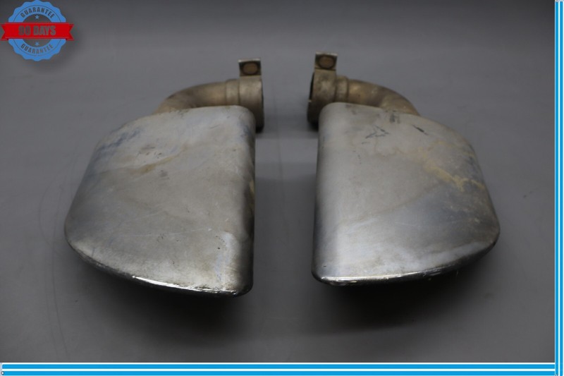 11-17 Volkswagen VW Touareg Rear Left & Right Side Muffler Tail Pipe Exhaust Oem