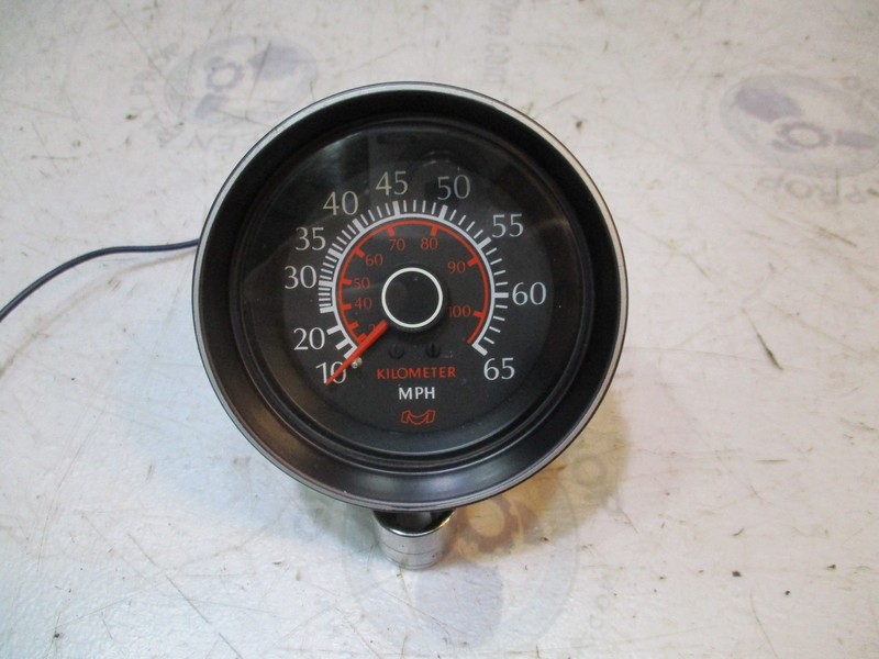 Medallion Marine Boat Speedometer Speedo 65 MPH Red Accent