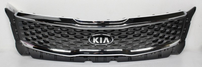 OEM Front Upper Grille For KIA Telluride Chrome surround Gray mesh 86350-S9000