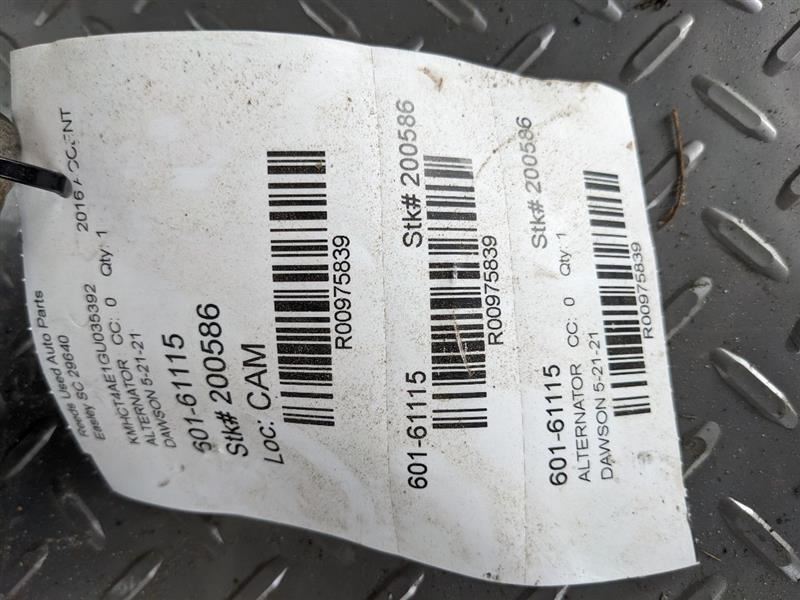 Alternator Fits 15-17 ACCENT 975839