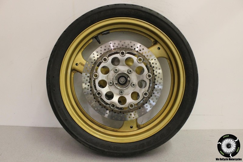 1993 Suzuki Katana 750 GSX750F FRONT WHEEL RIM W BRAKE DISCS ROTORS GSX 93