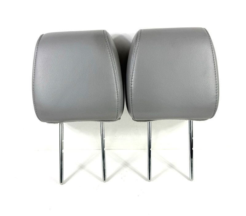 2004-2008 Ford F150 Pair of Front Headrests Left & Right Set Gray Leather OEM
