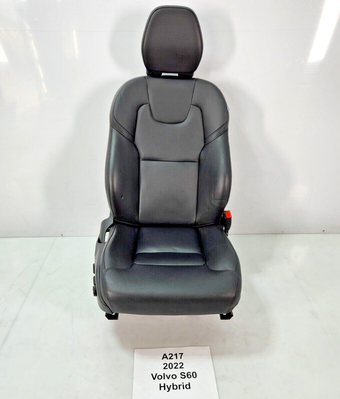 ✅ 19-22 OEM Volvo S60 Front Right Passenger Side Black Leather Seat Assembly *