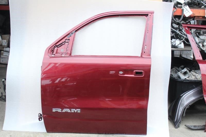 2021 RAM 1500 NEW STYLE LEFT DRIVER SIDE FRONT DOOR SHELL RED PAINT PRV