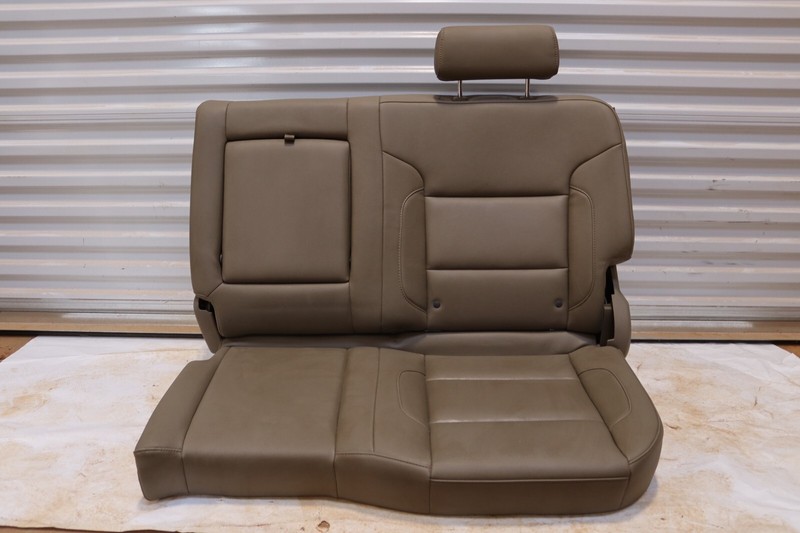 2015-2016 GMC SIERRA 2500 HD REAR 2ND SECOND ROW LEFT SIDE SEAT LEATHER TAN OEM
