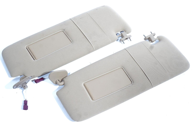 2002 - 2008 BMW 745I 745LI E65 E66 SUNVISOR SET OF 2 BEIGE LIKE NEW OEM