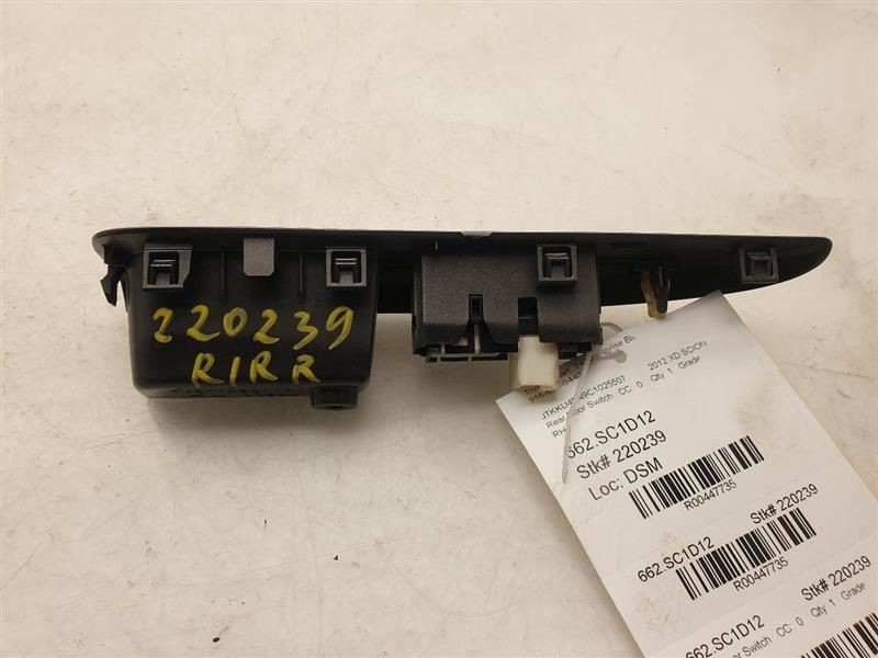 2012 SCION XD PASSENGER SIDE REAR DOOR WINDOW SWITCH