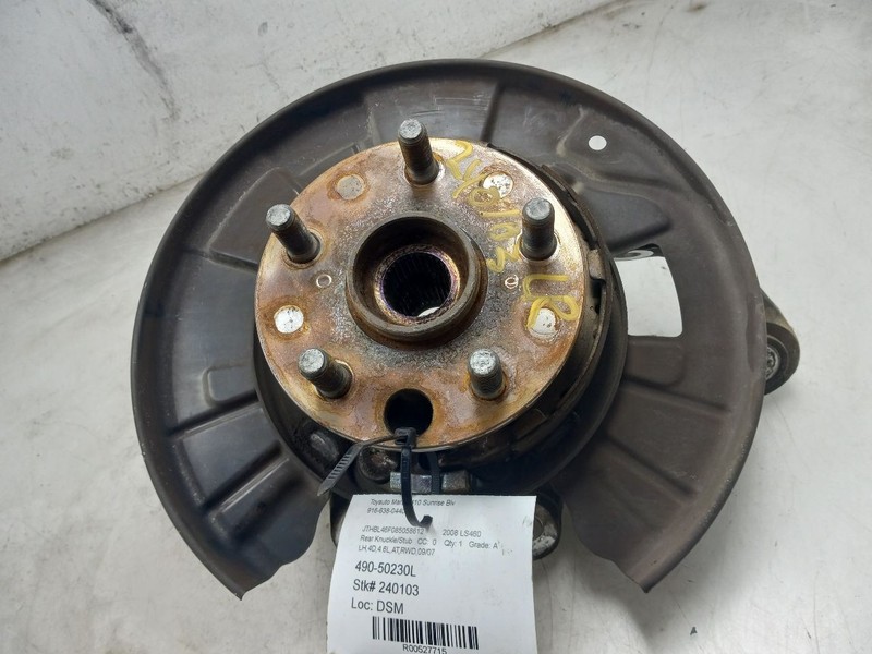 07-17 LEXUS LS460 4.6L RWD AT DRIVER SIDE REAR SPINDLE KNUCKLE