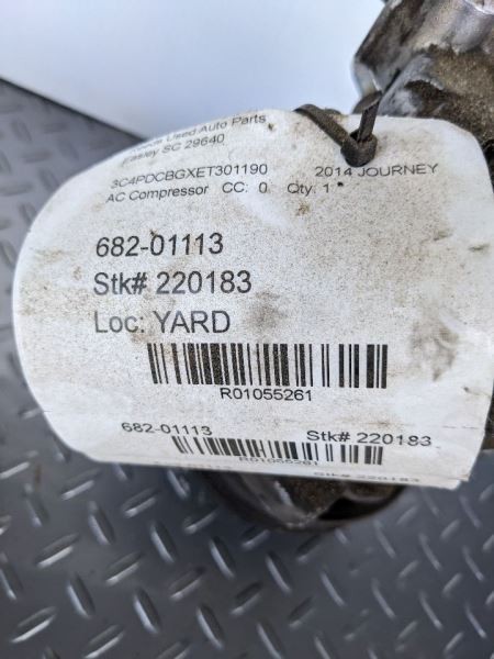 AC Compressor With Rear AC Fits 11-19 JOURNEY 1055261