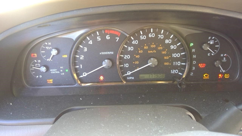 2007 Toyota Sequoia 4x4 w Air Suspension NON-LIMITED Speedometer Gauge Cluster