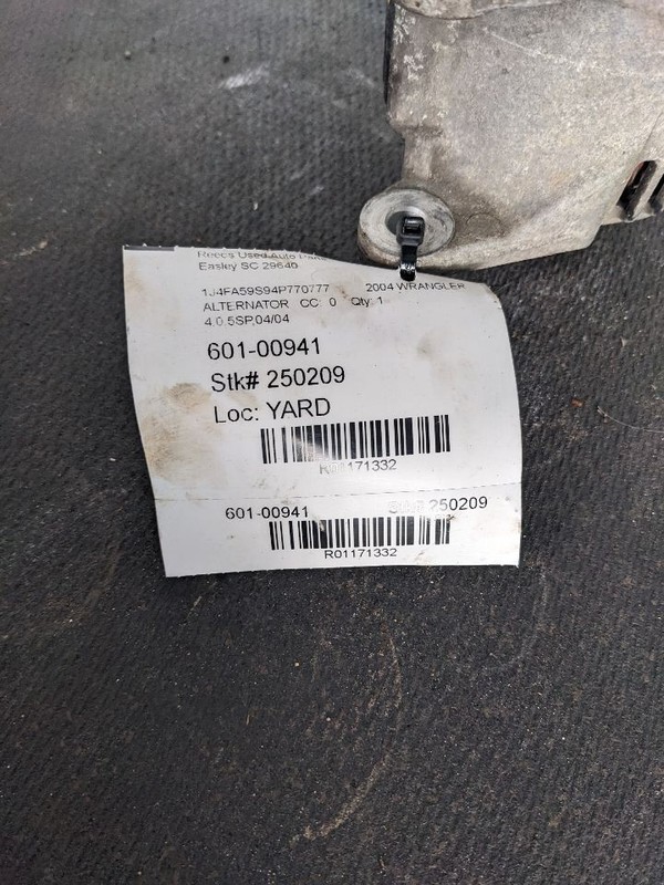 Alternator Fits 01-06 WRANGLER 1171332
