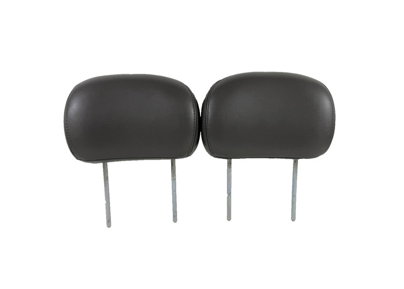 2002-2005 GMC Envoy Leather Front Seat Headrests Pair Dark Gray OEM