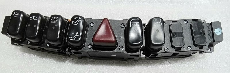 2000-2002 Mercedes W220 S500 Dashboard Center Switch ESP Hazard Door Lock OEM