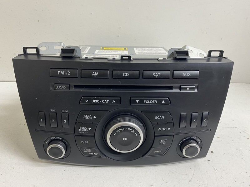 2012-2013 Mazda 3 AMFM Radio Stereo 2 DIN Single Disc CD Player 10 Speaker Oem