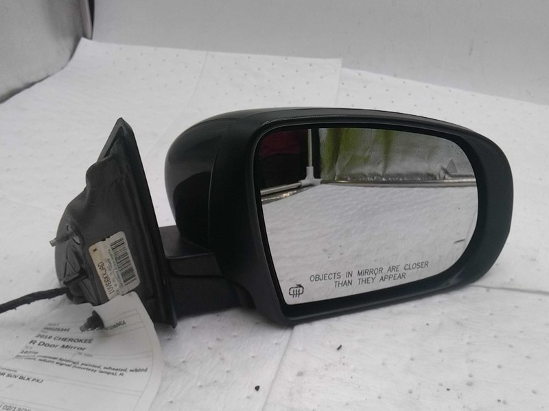 2019 Jeep Cherokee Right Door Mirror Assembly Black OEM Used 656620