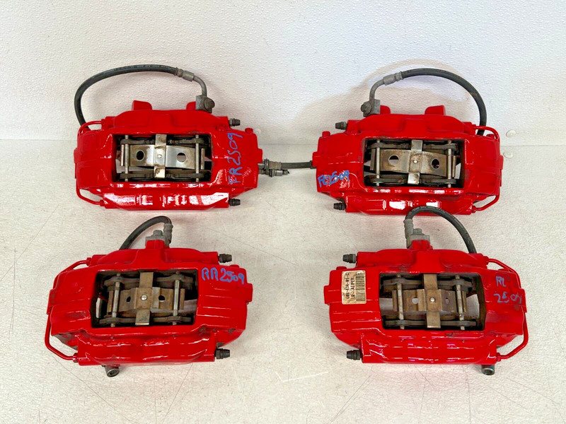⭐2012-2016 TESLA MODEL S F+R BREMBO BRAKE CALIPER SET OF 4 SPORT RED OEM LOT2509