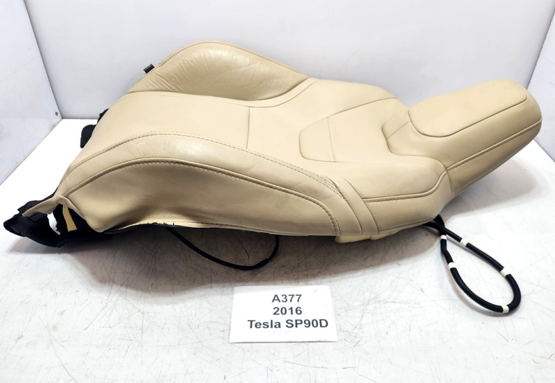 ✅ 16-20 OEM Tesla S Front Right Passenger Seat Upper Cushion Leather Beige *