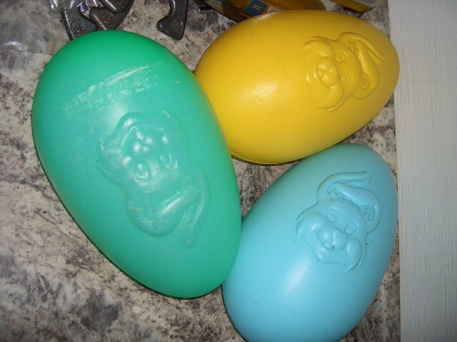 3Blow Mold Easter Egg General Foam Plastics 12” tall lot