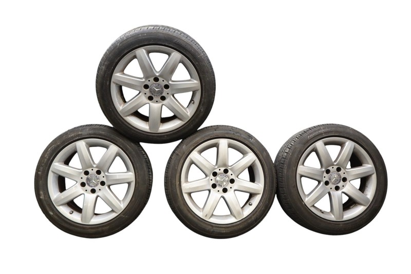Mercedes R230 SL500 SL600 8.5 X R17 17" Wheel Rim Silver 2304010902 Set of 4 Oem