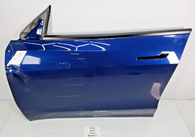 ✅ 2020-2024 OEM Tesla Model Y Front Left Driver Door Shell Panel Blue PPSB NOTE*