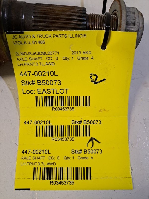 Driver Axle Shaft Front Outer Assembly AWD Fits 07-15 MKX 3453735