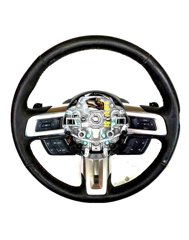 Ford Mustang steering wheel 15 19 3.7L black leather paddle shift OEM FR333600BE